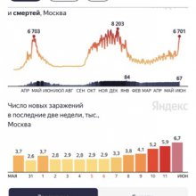 Суточная заболеваемость COVID-19 в Москве достигла максимума с начала года